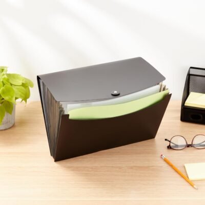 Portable Multi-Tier File Storage Organizer with Handles