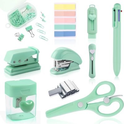 Compact Desktop Stapler and Stationery Essentials Set