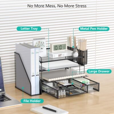 All-in-One Multi-Level Office Desktop Organizer