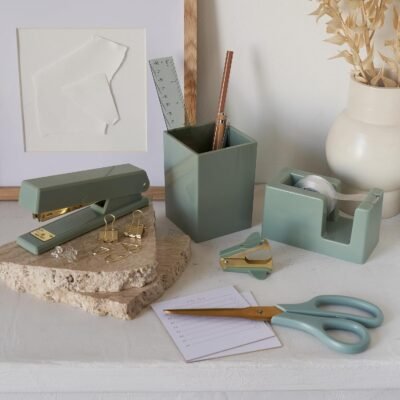 Complete Desk Essentials Organizer Set with Scissors