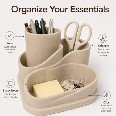 Multi-Section Desktop Stationery Organizer