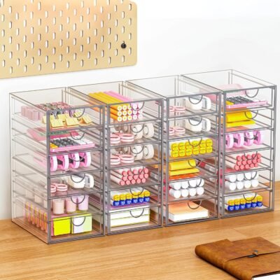 Stackable Multi-Level Desktop Storage Organizer