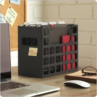 Wall-Mounted Mesh File Organizer with Multiple Pockets